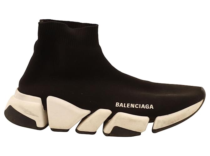 Balenciaga Speed 2.0 Recycled Knit Sneakers in Black Polyester  ref.713078