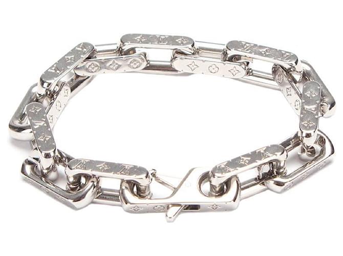 Louis Vuitton Monogramm-Kettenarmband Silber Metall  ref.713097