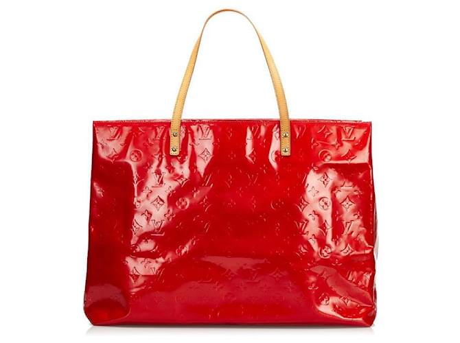 louis vuitton Monogram Vernis Reade GM red Leather Patent leather  ref.713111