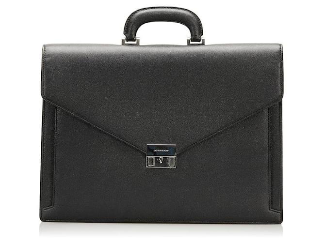 burberry Leather Briefcase black Pony-style calfskin  ref.713133