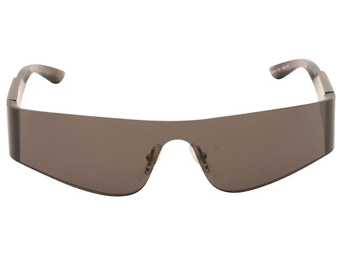 Balenciaga Mono Rechteckige Sonnenbrille aus schwarzem Nylon  ref.713218