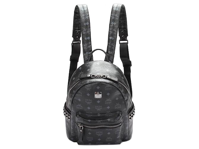 mcm Visetos Stark Side Studs Backpack black Cloth  ref.713237