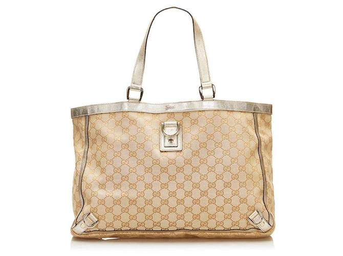 Gucci GG Canvas Abbey D-Ring Tote Bag bege Lona  ref.713263