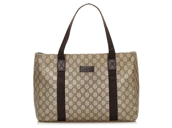Gucci GG Supreme Tote Bag bege Lona  ref.713296