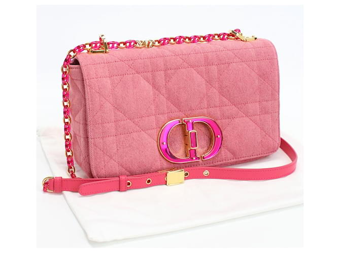*Dior (Christian Dior) Macrocanage-Denim-Denim Pink John  ref.713426