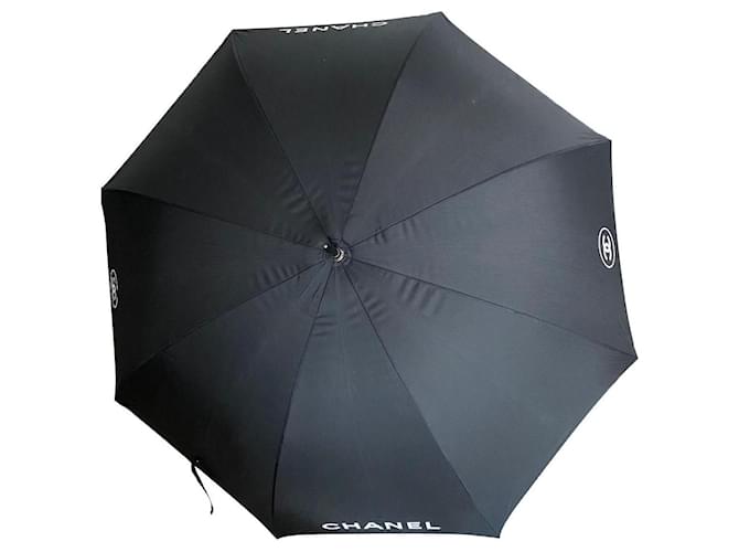 Parapluie Chanel Toile Noir  ref.713902