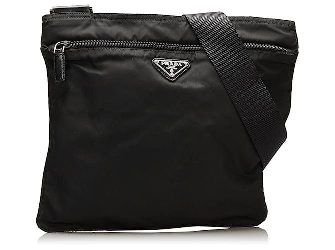 Prada Black Tessuto Crossbody  Bag Nylon Cloth  ref.713932