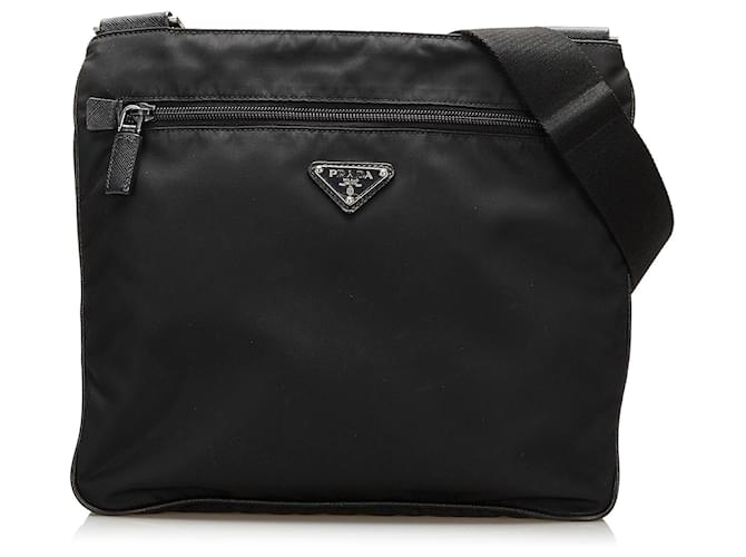 Prada Black Tessuto Crossbody Bag Nylon Cloth  ref.713957