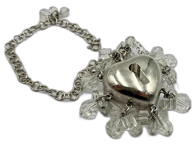 Christian Dior gloss lipstick charm bracelet pendant 2006 Silvery Metal  ref.714009
