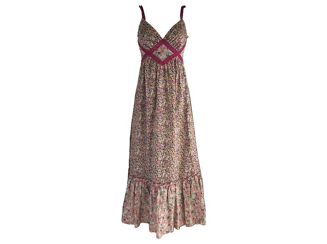 Keita Maruyama Maxikleid Pink Mehrfarben