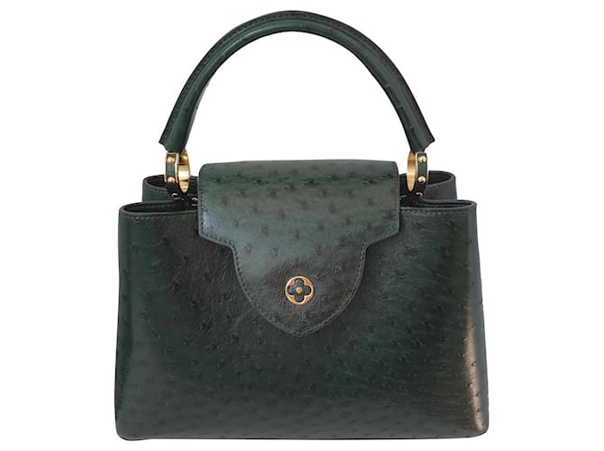 Louis Vuitton Capucines MM Verde Couros exóticos  ref.714126