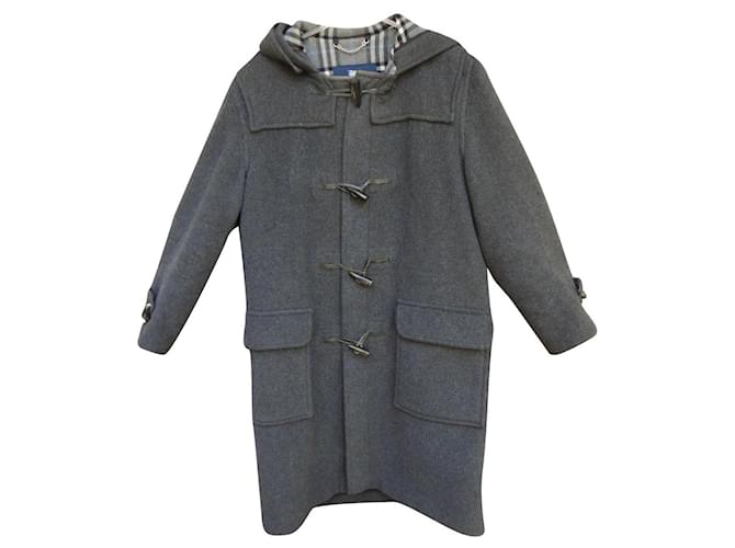 Burberry duffle coat size 40 Grey Wool  ref.714341