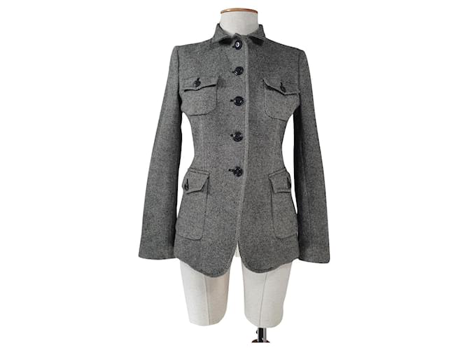 Marella Coats, Outerwear Grey Cashmere Wool  ref.714357