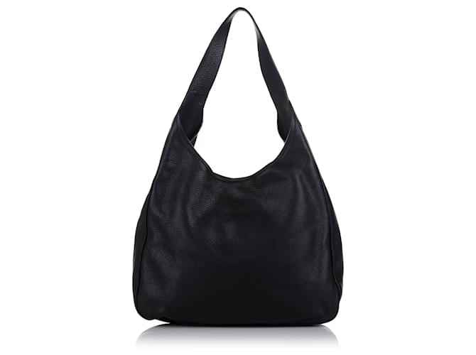 Prada Black Vitello Daino Shoulder Bag Leather Pony-style calfskin  ref.714362