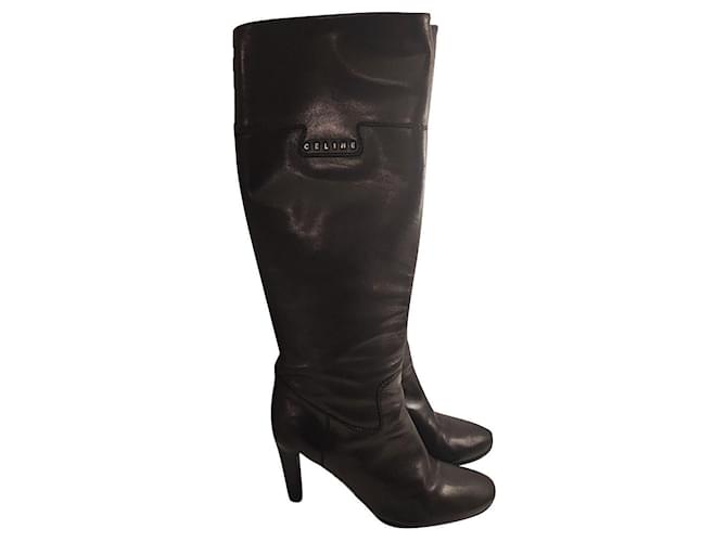 Céline Boots Black Leather  ref.714410