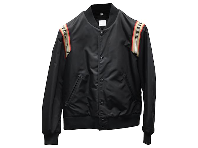 Burberry Harwell Padded Bomber Jacket in Black Technical Nylon   ref.714424