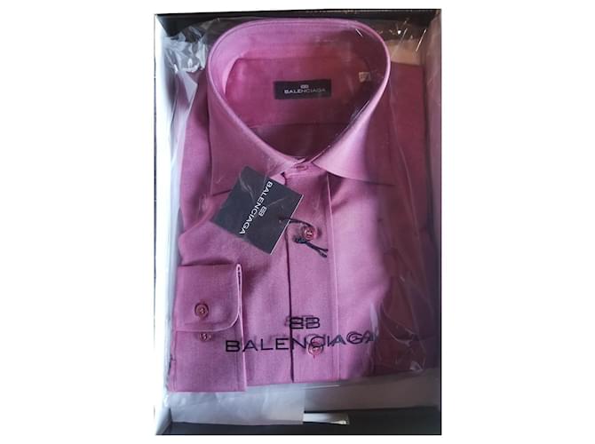 Balenciaga Camisas Rosa Algodão  ref.714445