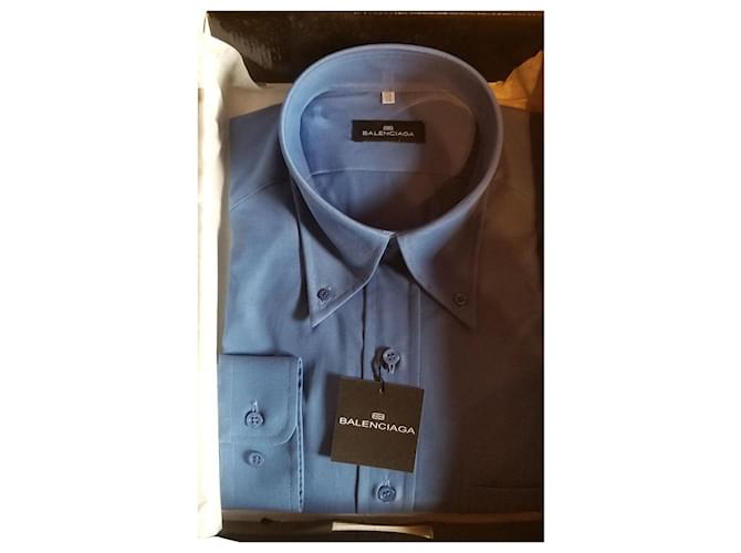 Balenciaga chemises Coton Bleu  ref.714452