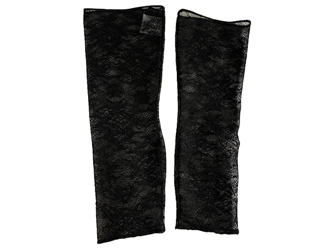 Chanel Gloves Black Elastane Polyamide  ref.714455