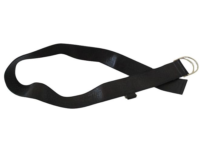 Dior Canvas and leather belt, mixed. 90cm. Black
