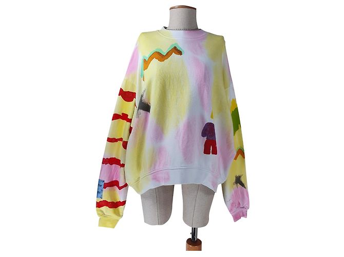 Moletom oversize Alexander McQueen de algodão Multicor