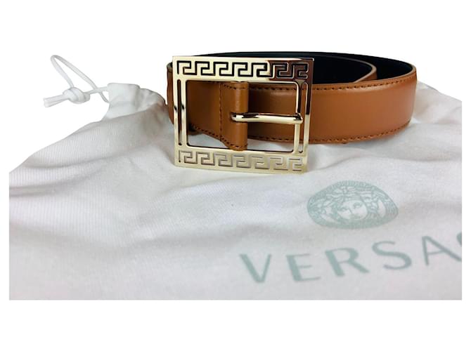 Versace Belts Brown Leather  ref.714534