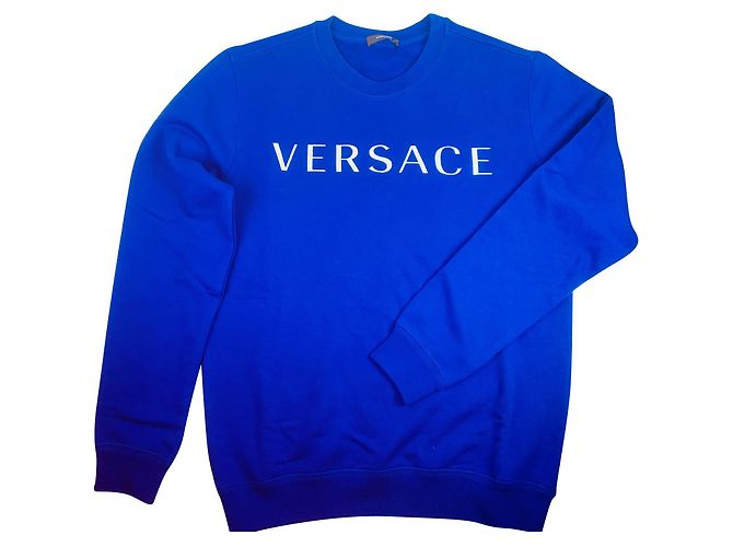 Versace Pullover Blau aus Baumwolle M 