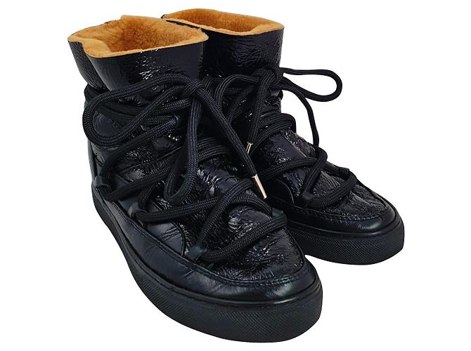 Inuikii Black Leather Boots Size 39