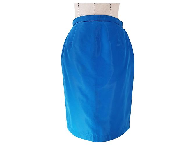 Gonna Thierry Mugler blu in cotone e poliammide