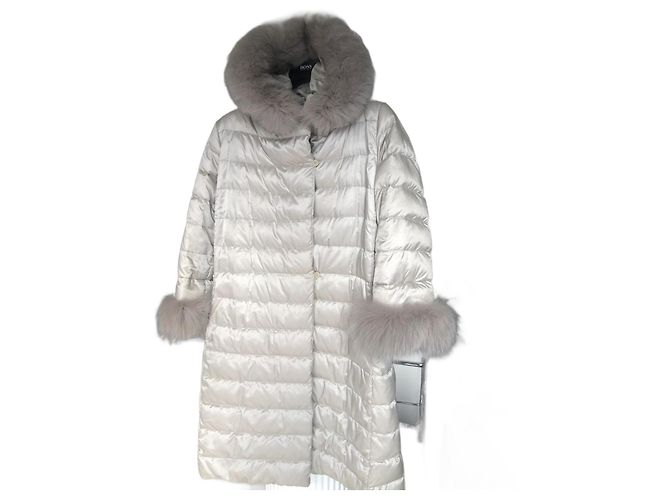 Max Mara The Cube down jacket beige satin