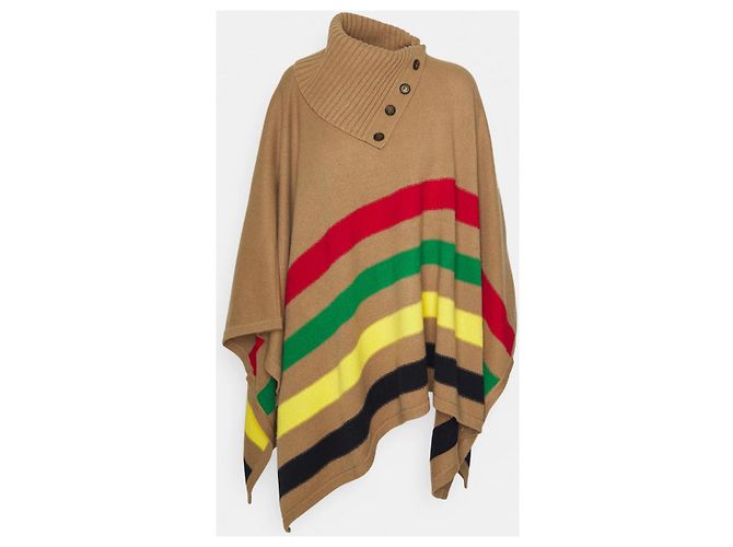 Poncho Ralph Lauren Multicor Algodão Lã Nylon
