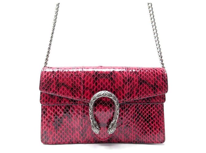 NEW GUCCI WALLET ON CHAIN MINI DIONYSUS HANDBAG 476432 PYTHON PURSE