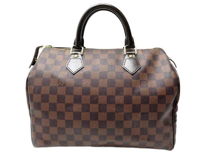 Louis Vuitton Speedy Handbag 30 N41364 IN EBENE DAMIER CANVAS PURSE BAG Brown Cloth  ref.714841