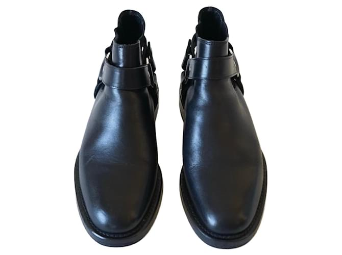 Saint Laurent Boots Black Leather  ref.715284