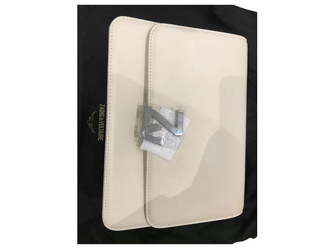Porte-documents Zadig & Voltaire en cuir blanc