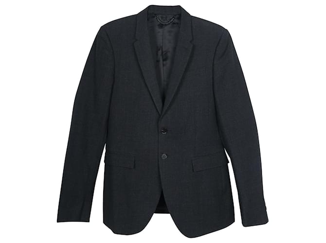 Burberry Single Breasted Blazer in Grey Wool   ref.715799