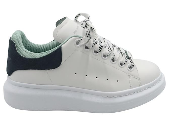 Alexander McQueen Oversized Sneakers in White and Forest Green Leather  Multiple colors  ref.715857
