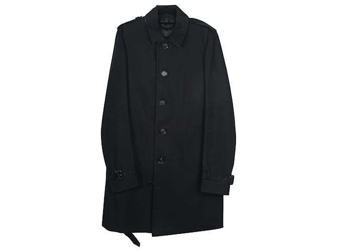 Burberry Trench Coat in Navy Blue Cotton   ref.715880