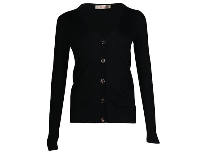 Tory Burch Madeline Cardigan in Black Cashmere Wool  ref.715886