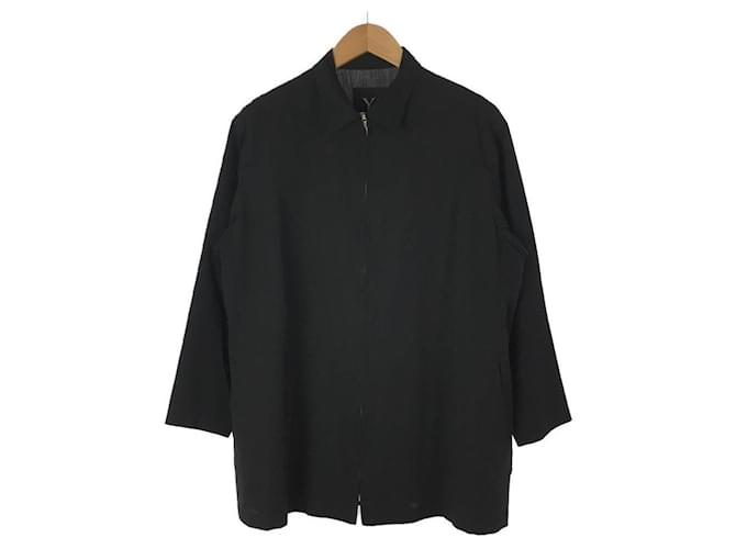 Le manteau de Yohji Yamamoto Y Laine Noir  ref.716107