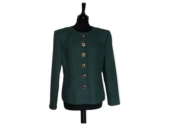 Yves Saint Laurent Variation Tweedjacke Grün 