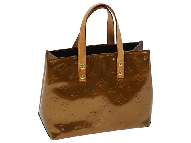 LOUIS VUITTON Monogram Vernis Reade PM Hand Bag Bronze M91146 LV Auth pt5150 Patent leather  ref.716260