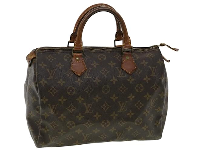 Louis Vuitton Monogram Speedy 30 Hand Bag M41526 LV Auth 32849 Cloth  ref.716302