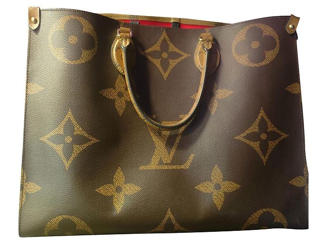 Louis Vuitton Onthego GM Monogram Empreinte Giant Cuero Marrón Castaño