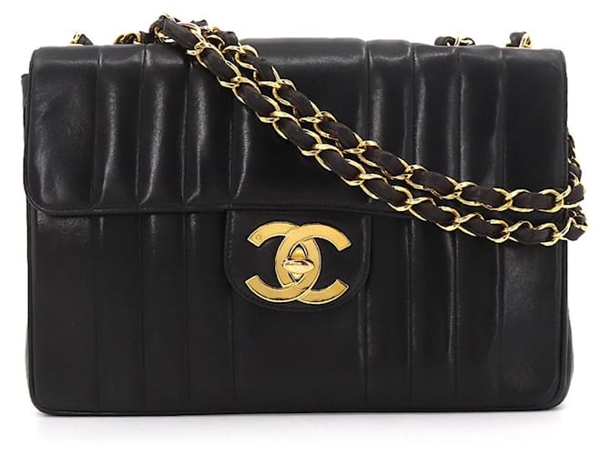 Chanel Timeless Black Leather  ref.717115