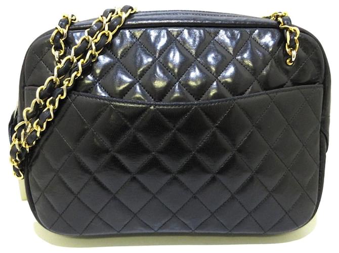 Chanel Matrasse Black Leather  ref.717246
