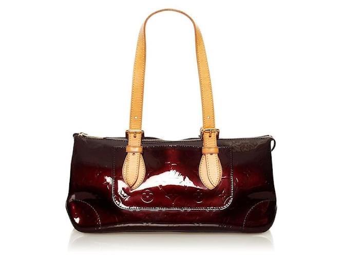 Louis Vuitton Rosewood Handbag in Red Monogram Patent Leather and