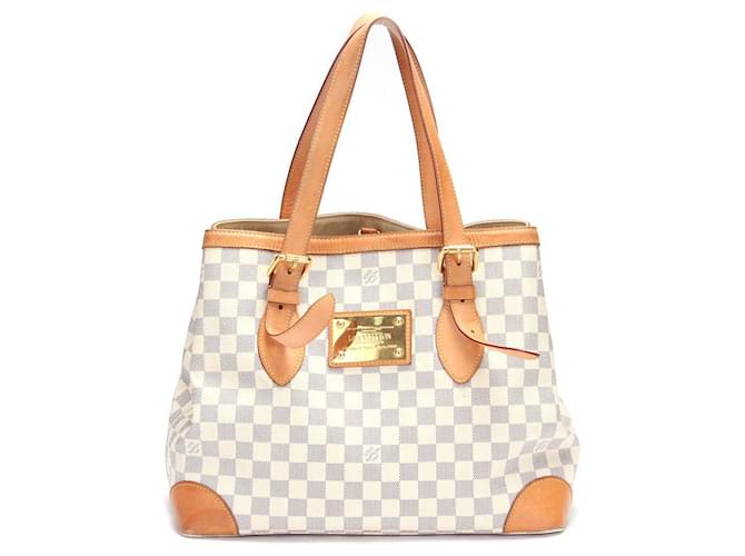 Louis Vuitton White Canvas Damier Azur Hampstead MM Tote Bag Louis