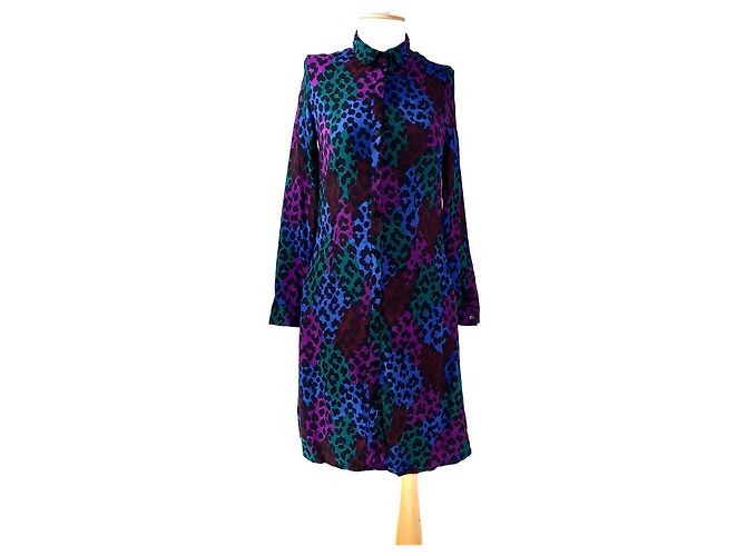 Autre Marque Vestido Fabienne Chapot de viscose e rayon Tamanho 34 Multicor