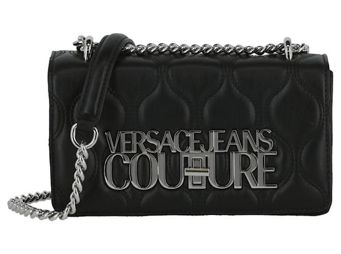 Versace Jeans Couture Logo Crossbody Bag, Black+White, One Size